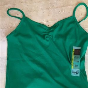 Cinch front ribbed cami